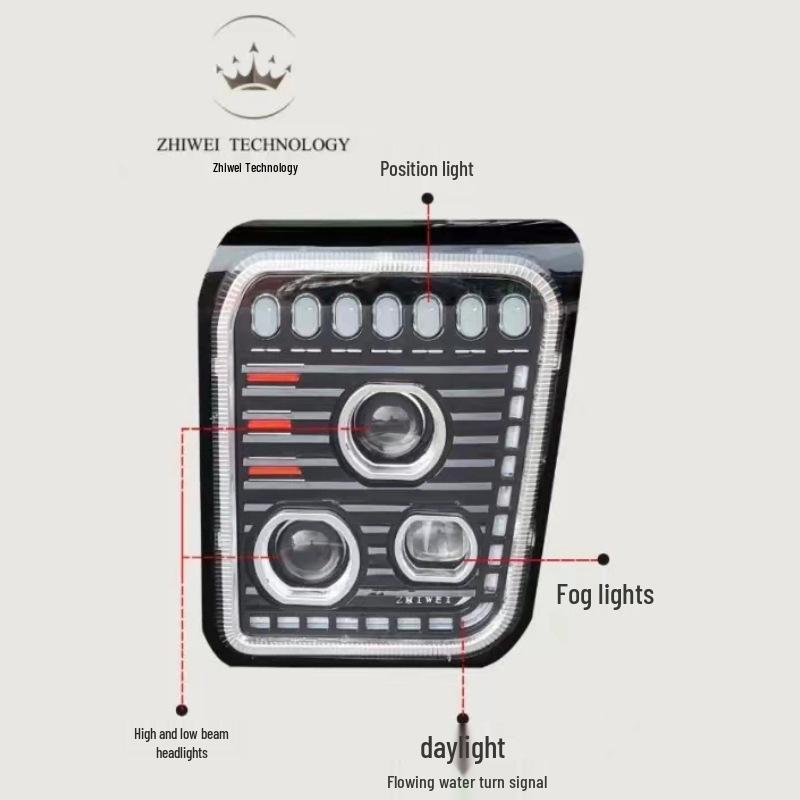 Super Bright LED Headlight for SAIC Hongyan Jieshi Jiekka C100/C500/M500 Main Driver Left (Zhiwei Headlight)