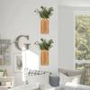 2PCS Boho Style Arch Wood Wall Hanging Planter Decorative Hanging Flower Vase  Entryway