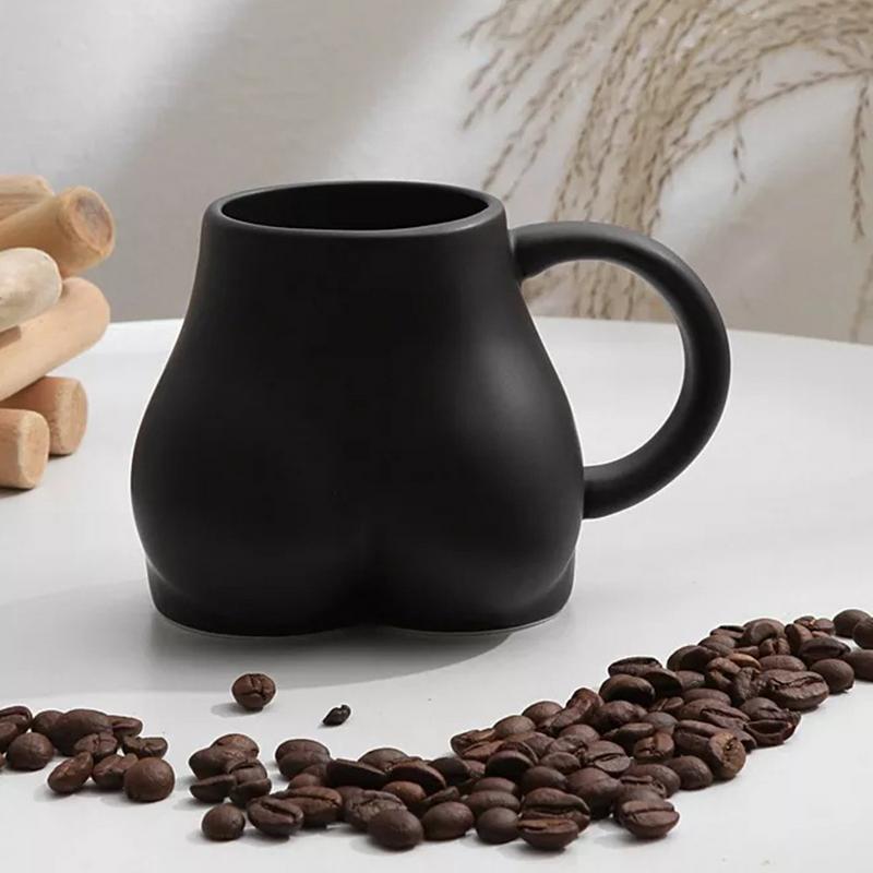 Kreativní keramický hrnek Milk Taste Butt Tvar těla Nude Krásný design držadla šálku Stolní úložiště Domácí dekorace Šálky na kávu