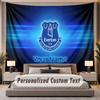 Custom Name Text Tapestry Everton FC Personalized Polyester Wall Tapestry For Bedroom And Room
