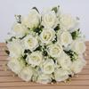 18 Köpfe Seidenrosen Künstliche Blumen Fake Bouquet Hochzeit Home Party Dekor