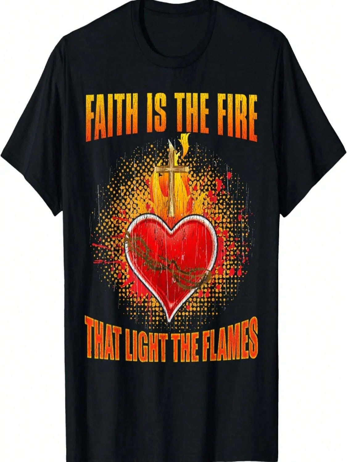 Faith Is The Fire That Lights The Flames T-Shirt S разноцветный