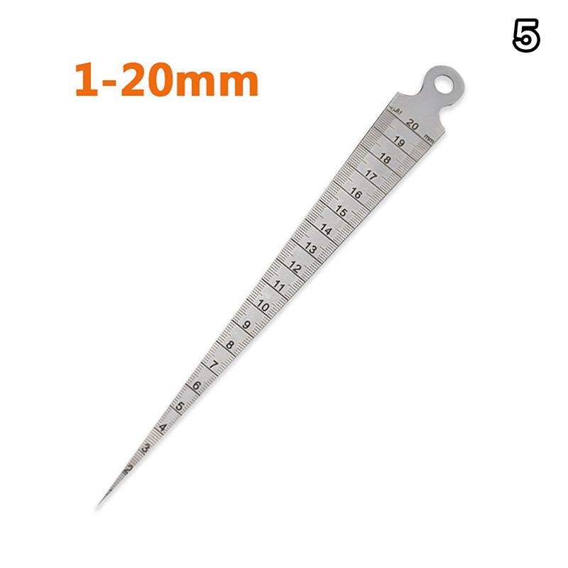 Multi-size Stainless Steel Hole Measuring Tool Taper Gauge Feeler Inner Diameter Ruler Measuring Probes Aperture Measurement
