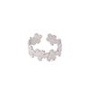 European & American Design Stainless Steel Flower Open Ring - Gold Flower Accessories for Women