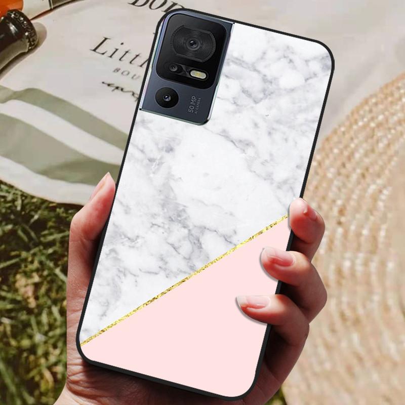 For TCL 40 SE Case 2023 Soft Black Silicone TPU Phone Back Cover for TCL 40SE Protective Capa Funda Bumper for TCL40SE Shells
