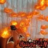Halloween Marigold Garland LED Light String Artificial Marigold Flowers Battery Powered Halloween Lamp Outdoor Party Decorations