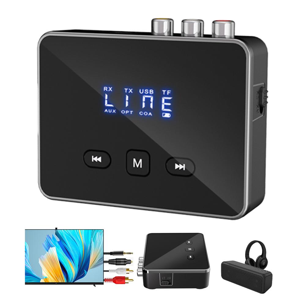 BT 5.4 Transmitter Receiver AUX 3.5mm Jack RCA Optical Wireless Audio Adapter BT Adapter for TV/Car/PC/Home Stereo/Speakers