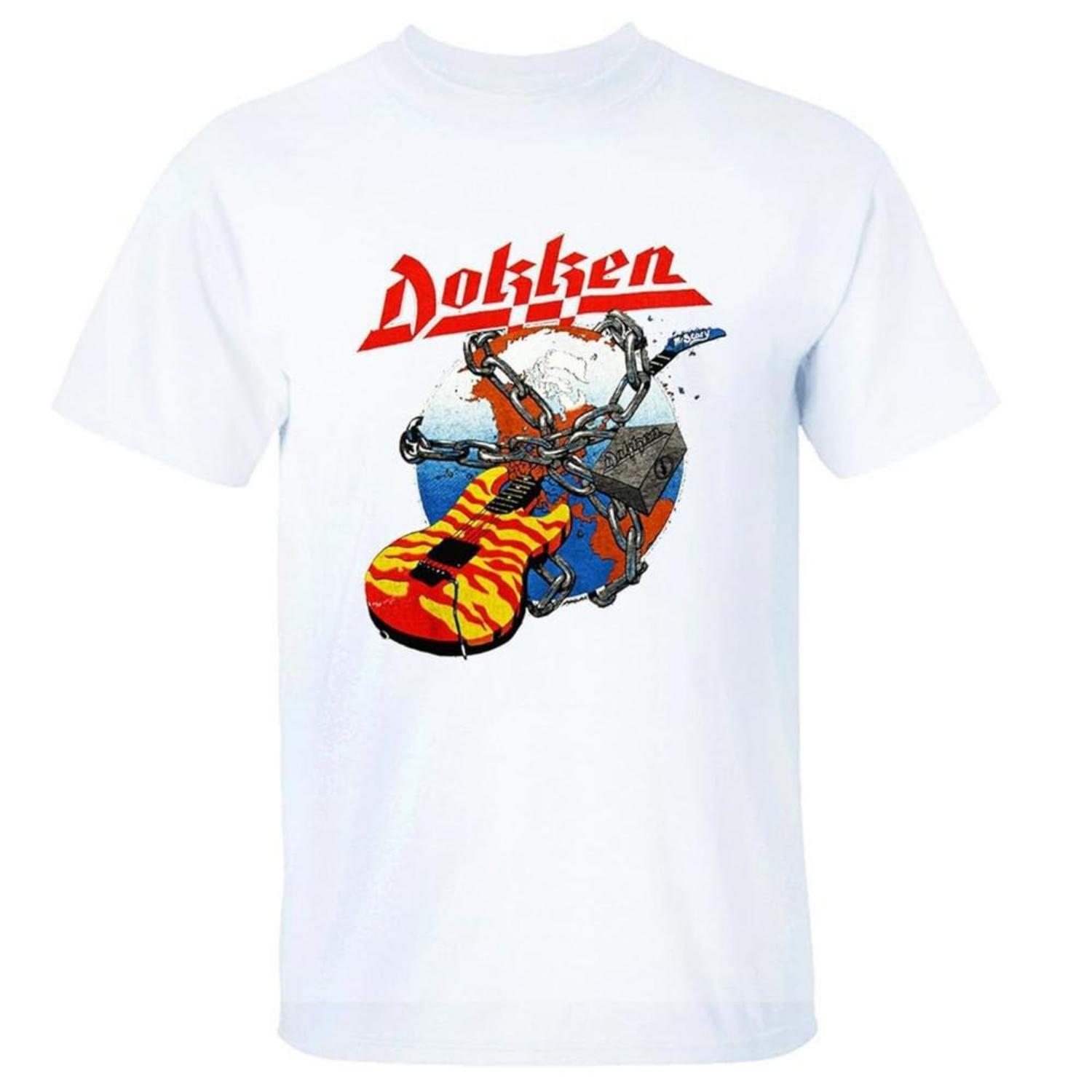 

NEW Dokken Logo Short Sleeve Cotton White All Size Unisex T-Shirt Unisex T-Shirt S чёрный