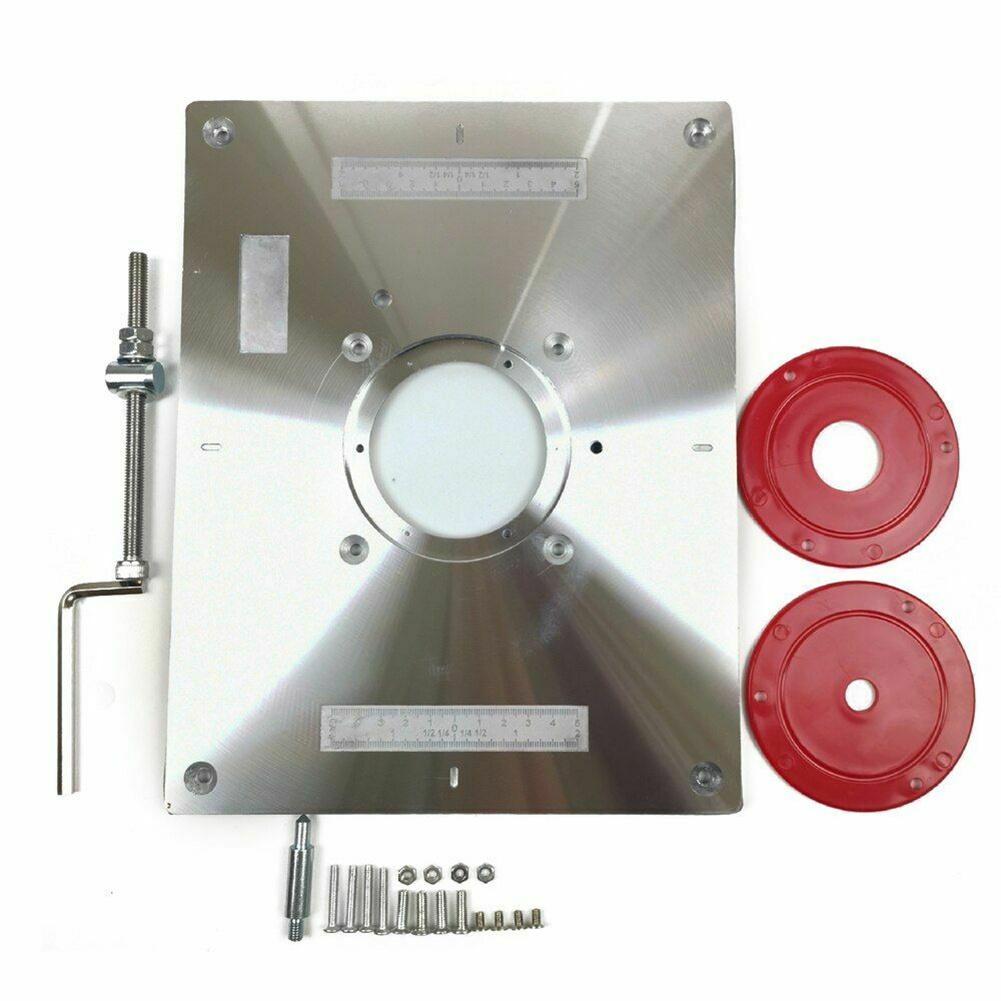 Aluminium Router  Table Insert Plate With Center Hole Plate For Woodworking Benches Router Plate Wood Tools Milling Trimming Machine