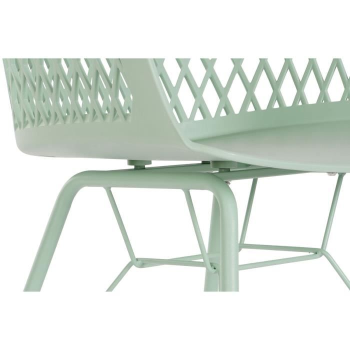 Chaise De Salle À Manger - Marque - Modèle - Vert - Design Scandinave - 57 X 57 X 80,5 Cm
