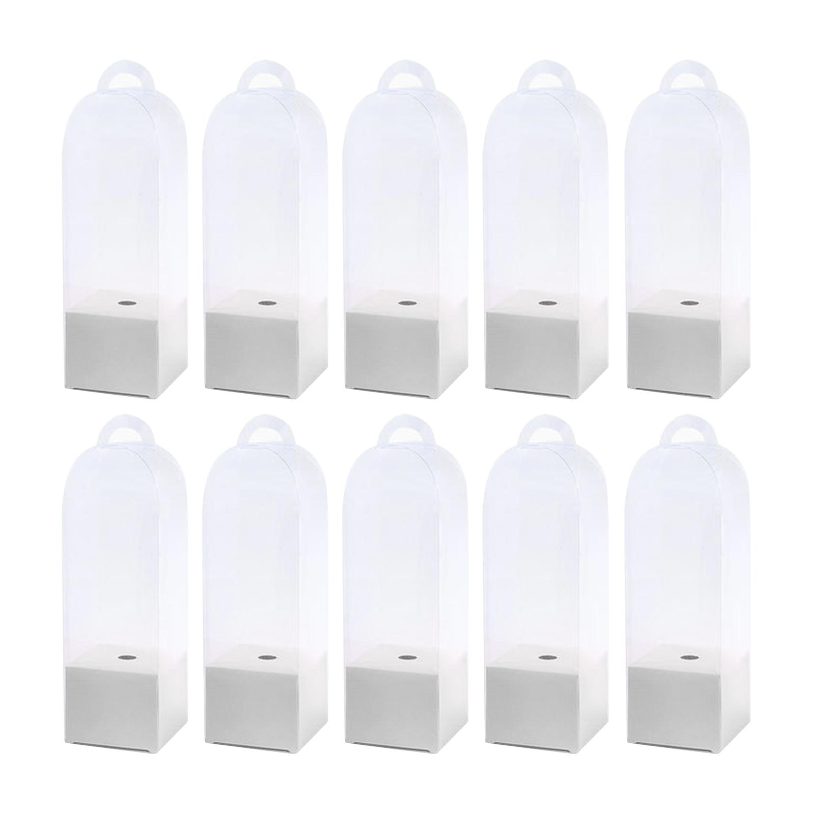 10 Pieces Flower Gift Boxes Flower Packing Boxes Portable Gift Bags Bag Single Rose Flower Box for Valentines Day Party Favor белый