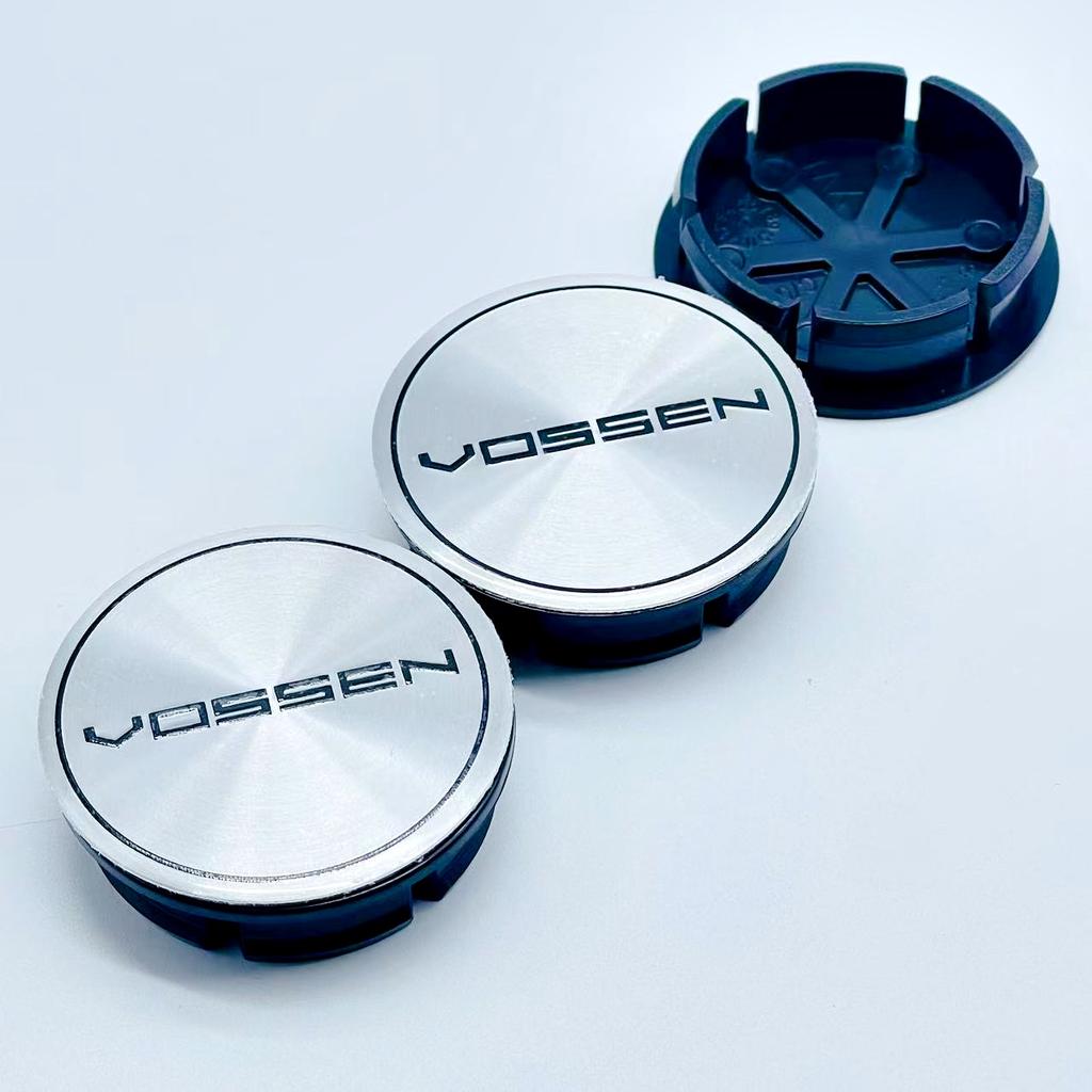 4 Stück/Los 50MM VOSSEN Auto Radnabenkappen Radnabenabdeckung Dekoration Auto Styling Felgennabenkappe