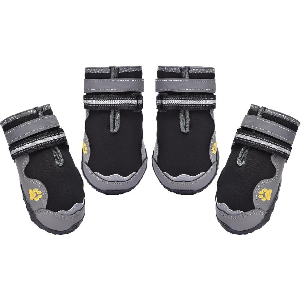 Hipaw Dog Booties for Winter,Snow Boots for Small Medium Large Dogs,Waterproof Dog Rain Shoes,Non-Slip Paw Protector for Outdoor