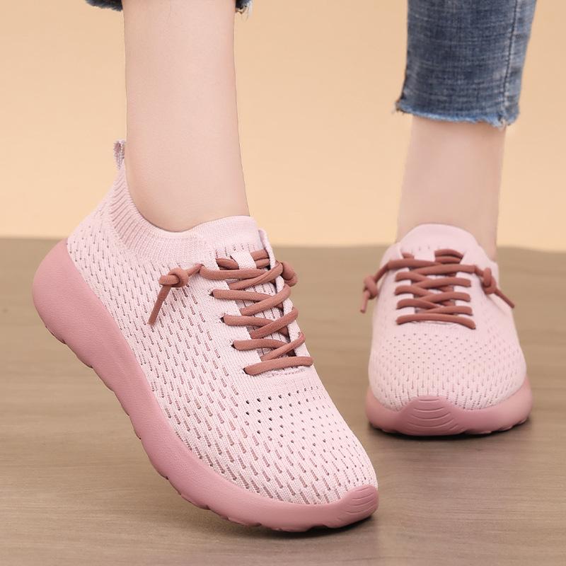 Shoes Women's Shoes Versatile Casual Shoes Men and Women Same Couple Sneakers Soft Soles Not Tired Feet Flying Weaving Single Shoes Jogging Shoes