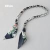 New Fashion Brand Woman Handbag Accessory Chains Detachable Floral Print Gold Silver Metal Silk Shoulder Strap Women DIY Chain Bag Handles