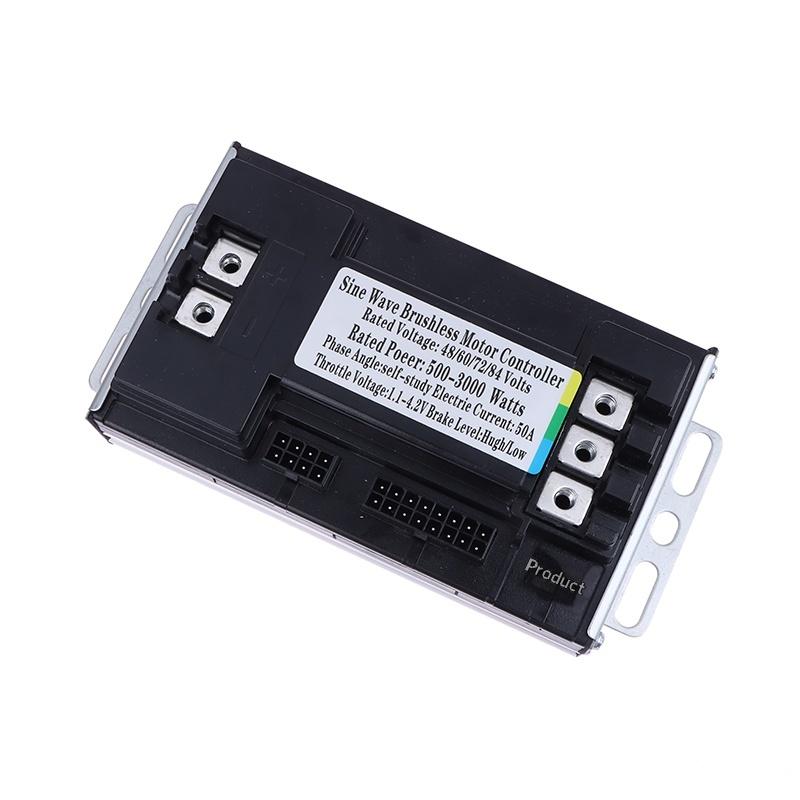 Třírežimový sinusový ovladač 48V 60V 64V 72V 500W 3000W 1500W E-Bike Bezuhlíkový motor DC ovladač 50A Pro E-koloběžku