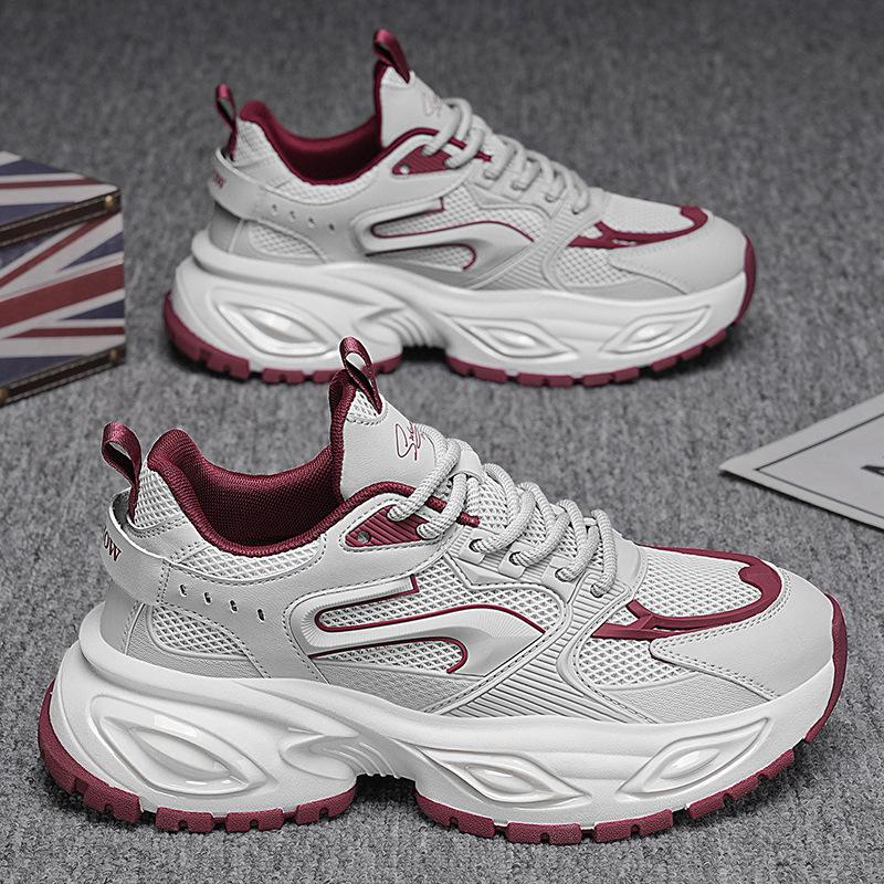 Shoes men's shoes 2025 new summer casual versatile height-increasing dad shoes men's mesh breathable casual sports shoes