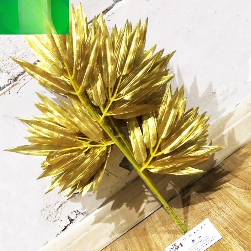 Golden Bamboo Artificial Gold Wedding Indoor Decoration Prop