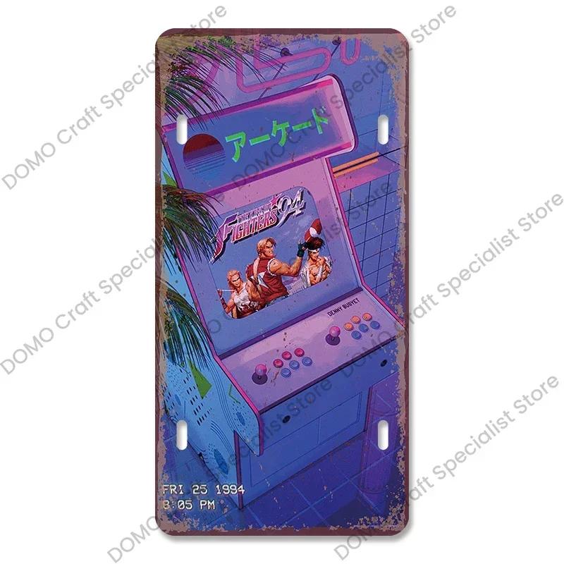 Placă de înmatriculare pentru jocuri video Placă metalică Vintage Playstation Gamer Poster metalic din tablă Decor de perete pentru cameră de joacă pentru băieți acasă
