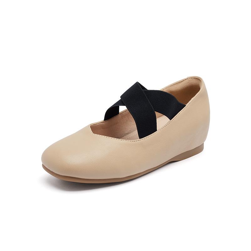 Augustine Ballet Single Shoes Women's 2025 New Summer Mary Jane Wear Flat Sandals Late Evening Wind Small Leather Shoes