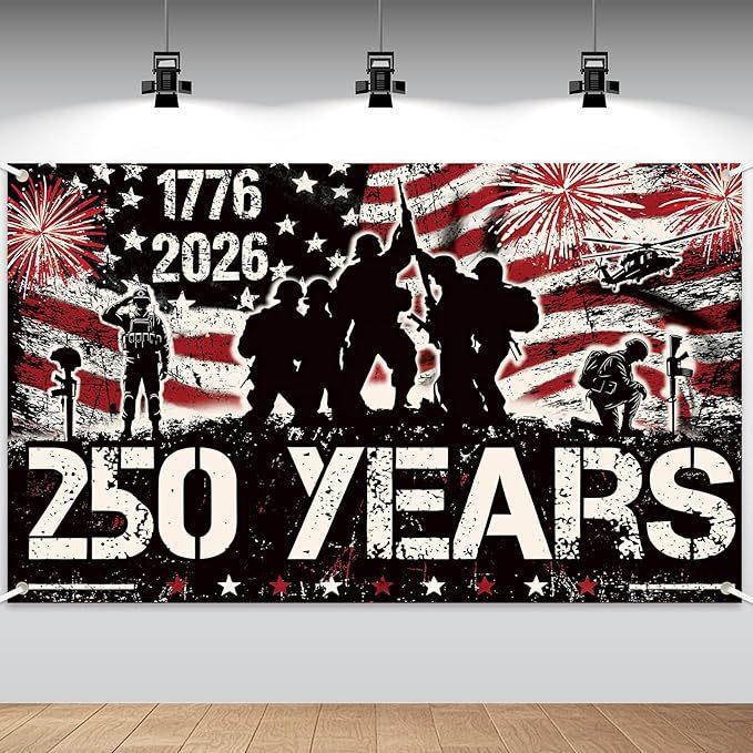 Independence 250th Anniversary Background Cloth Banner Flag Festival Celebration Decoration