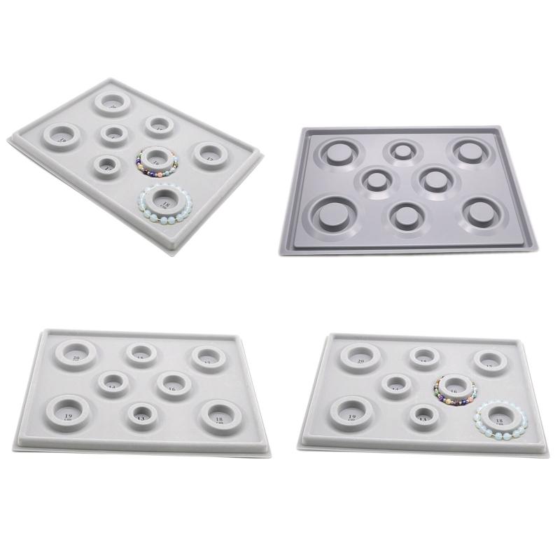 2Pcs Gray Flock Beads Tray Design Boards Kit DIY Beading Bracelet Tools Jewelry Storage Box Tray Diy Jewelry Making