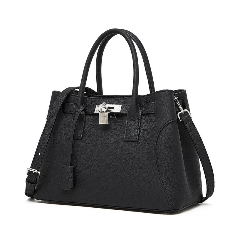 

New Niche Design Platinum High-end Genuine Leather One Shoulder Handbag Large Capacity Handbag Fashionable Commuter Women s Bag