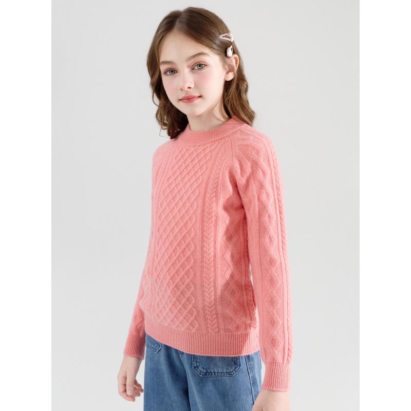Men's and Kids' Thickened Pure Wool Turtleneck Sweater, Cable Knit Base Layer Pullover for Medium and Large Children