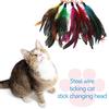 Cat Teaser Wands Interactive Fishing Pole Wand Stick Multi-function Training Toy Replacement Kitten Teaser Feather Cute Cat Toy