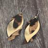 Vintage Style S Shaped Triple Layer Dangle Earrings Wild Leopard Pattern Women Ear Rings Jewelry for Fashionable Women