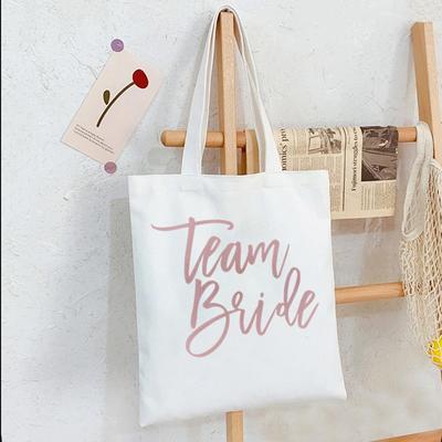 Tragetaschen für Junggesellinnenabschiede, Tragetaschen für Frauen, Handtaschen, Einkaufstasche mit Team-Braut-Grafik