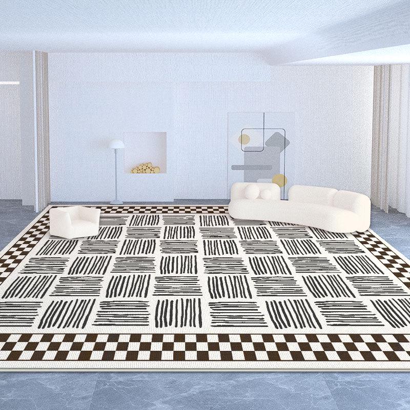 Französischer Cremeteppich, Wohnzimmersofa, Couchtisch, Retro-Modernes Zuhause, Schlafzimmer Kleines Rotes Buch, Bettdecke.