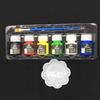 Ensemble de peinture en verre à pigments riches, couleurs corporelles lourdes, 6x25ml, pour l'artisanat de peinture
