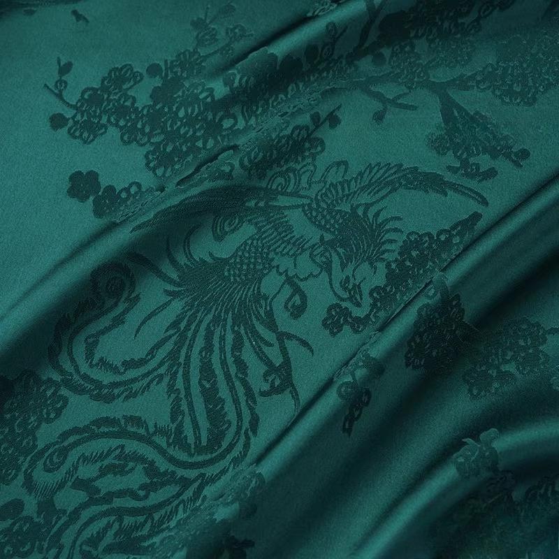 Wide 150cm Acetate Satin Jacquard Fabric Chinese Style Glossy Silk Jacquard Cloth For DIY Sewing Dress Shirt Apparel Cheongsam