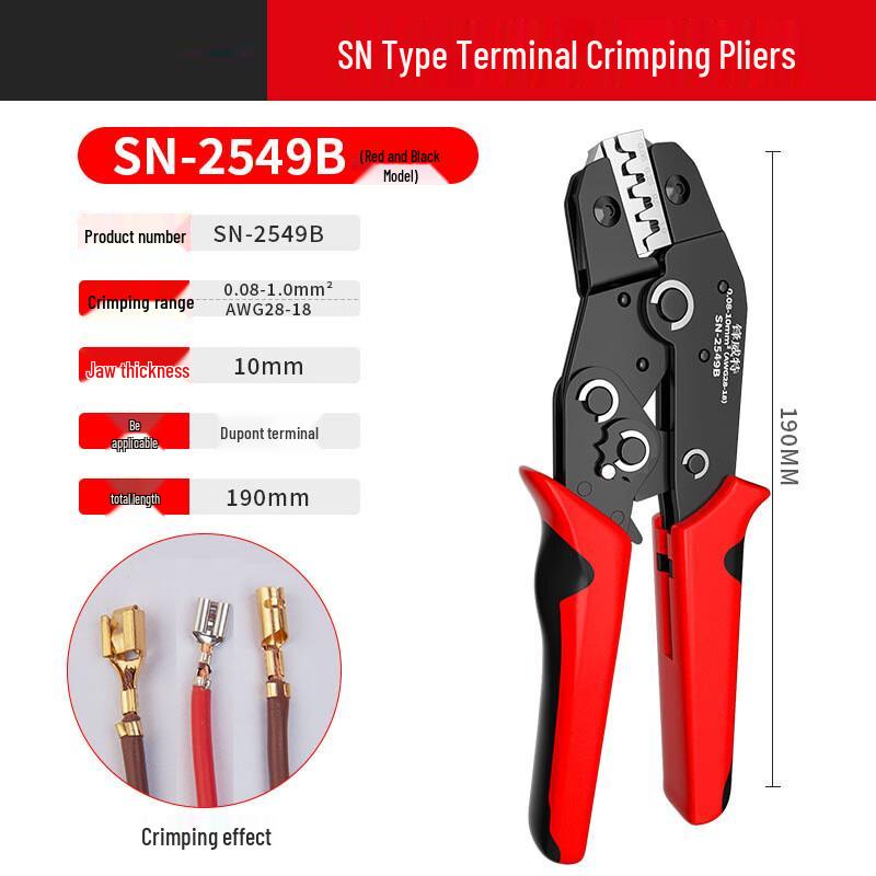 Beiyou SN-2549B Ratchet Terminal Crimping Tool CN plug (adapter included)