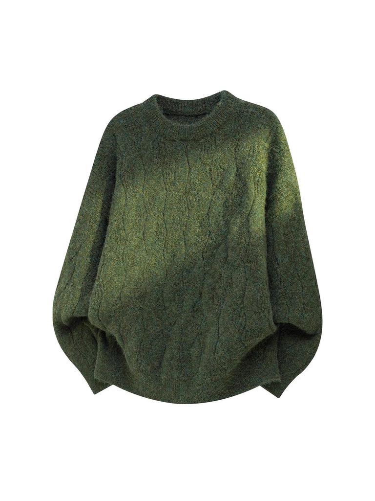 Men's Trendy Cable Knit Sweater - Round Neck, Autumn/Winter, Loose Fit, Retro Casual Base Layer