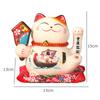 6 Inch Fortune Cat with Waving Arm Ceramic ManekI Neko Feng Shui Ornament Lucky Cat for Shops, Restaurants and Home Deoration