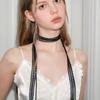 Sweet Lace Clavicle Scarf Thin Mesh Clavicle Chain Fashion Ribbon Choker Necklace  Wedding Party