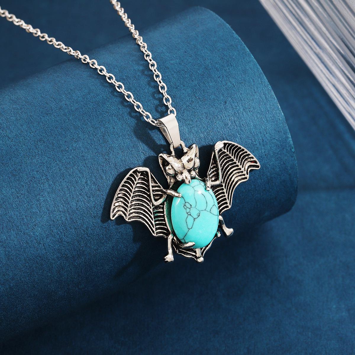 

Turquoise Drop Cross Chain Pendant Necklace for Men & Women