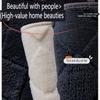 Shu Cotton Lint Sofa Cushion Thickened Autumn and Winter Plush Straight Row Leather Sofa Seat Cushion Dirt-resistant Simple Non-slip Cover