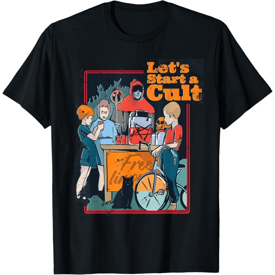 Funny Vintage Horror Let s Start a Cult T-Shirt S