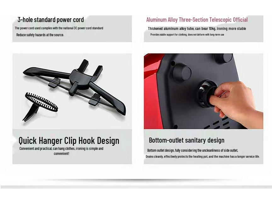 Handheld Vertical Garment Steamer - Anti-scald Folding Design, Fast Heating Electric Clothes Iron