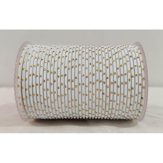 @Metal Bangles Color White for & Girls Pack of 48 Bangles size 2.4 UKS8 50%off