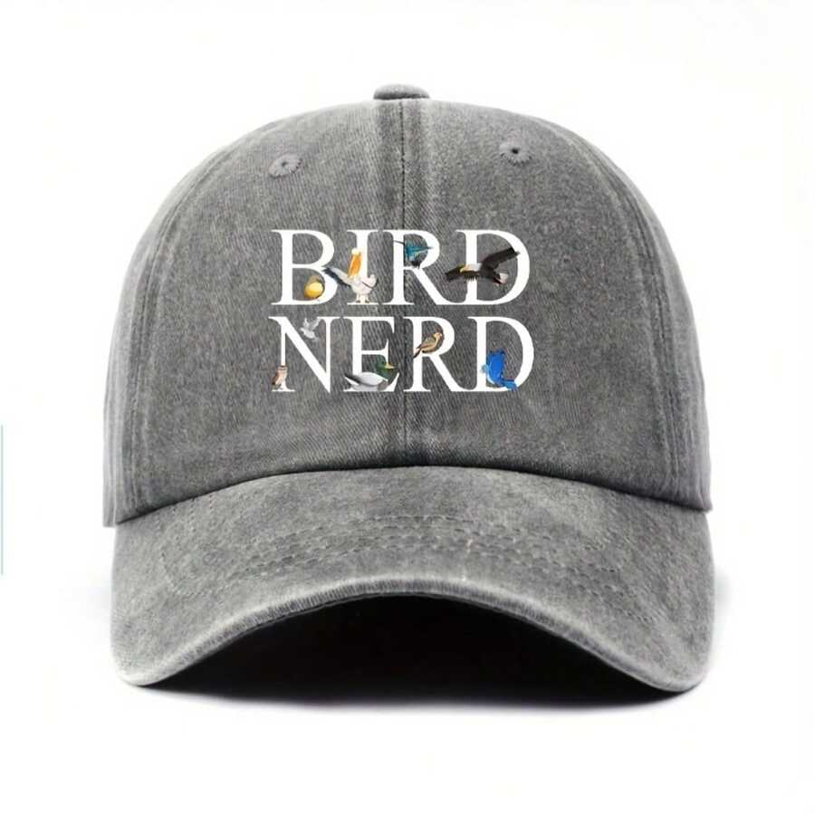 Unisex Retro Bird Nerd Baseball Cap Adjustable Soft Duckbill Hat For Outdoor Casual Wear