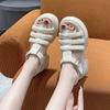 Thick Bottom Sandals Women Comfortable Muffin Hollow Out Woven Shoes