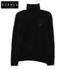 Cashmere Wool Turtleneck Cable Sweater, Men's, Black, Size S Tops S blackUsed
