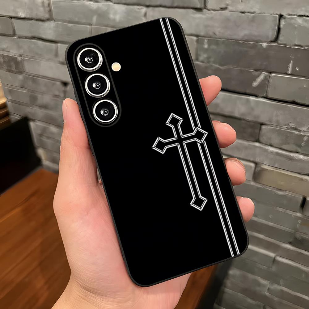

Orthodox Cross Icon Phone Case For Samsung A25 A13 A33 5G A54 A36 A35 A56 A52 A14 Shockproof Soft Cover Samsung A34
