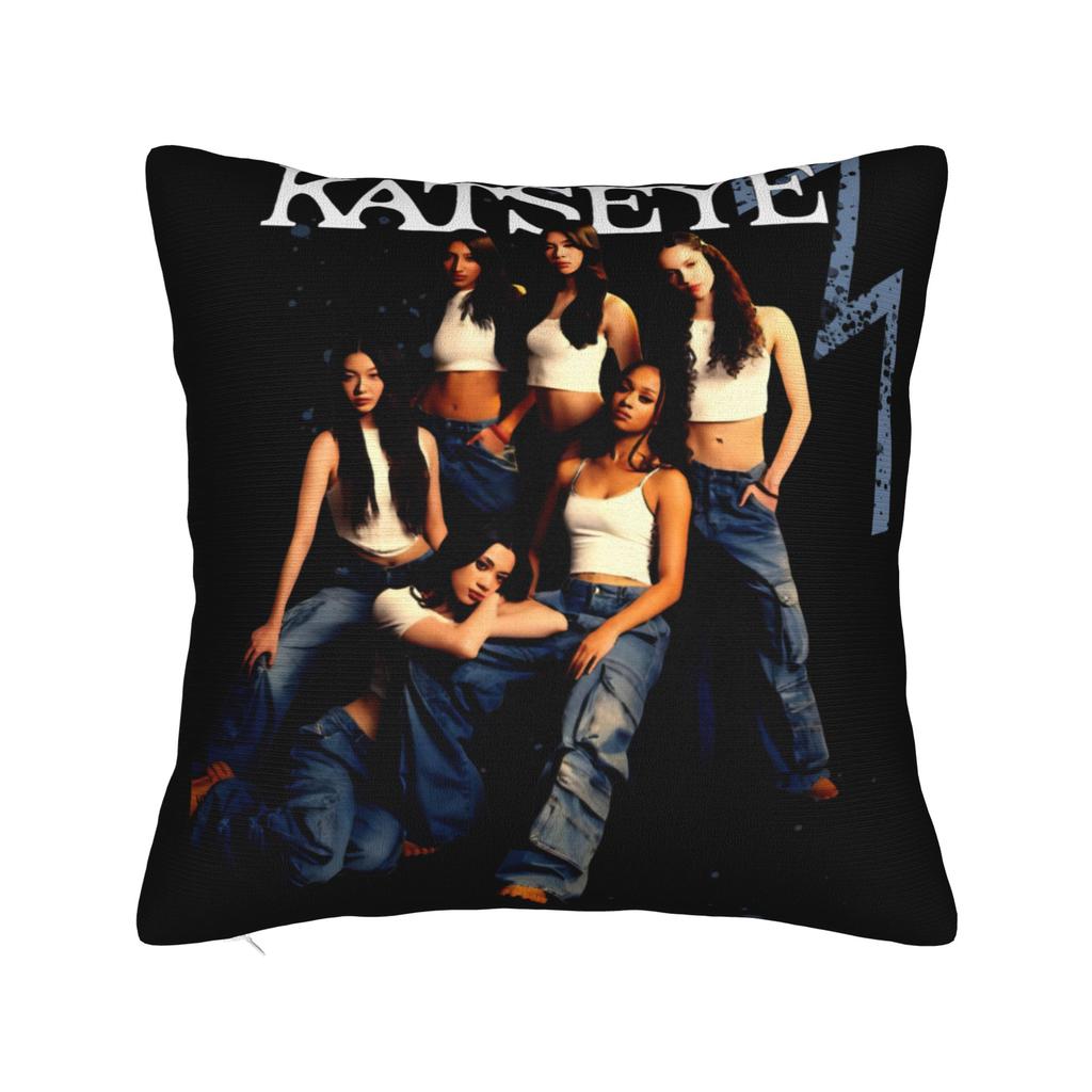 Soft and Sweet Seat KATSEYE Global Girl Group kpopDecoration Pillowcases Accessories Pillow Covers Zipper Multi Size