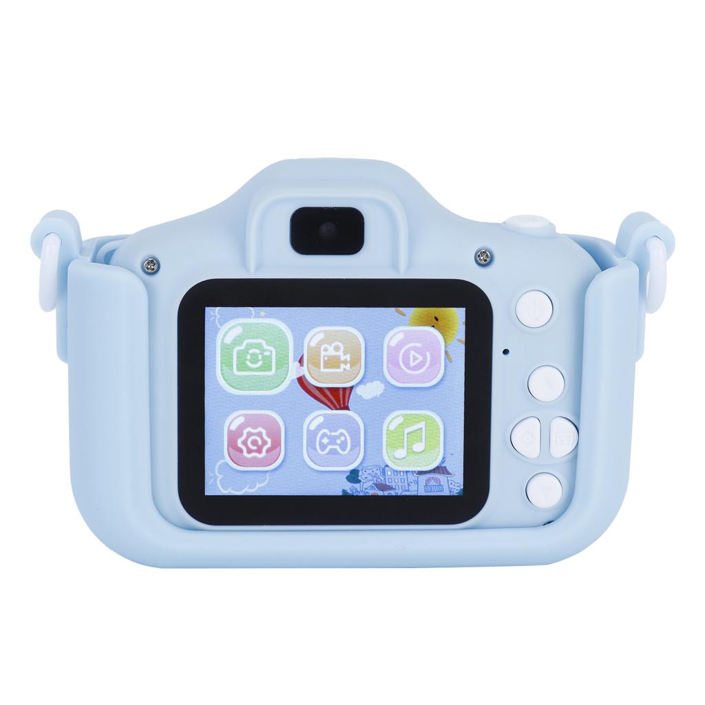 Children Camera 40MP Cartoon Cat Photograph Camera with Puzzle Games Birthday GiftsBlue