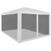 vidaXL Party Tent with 4 Mesh Side Walls 4 X 3 M